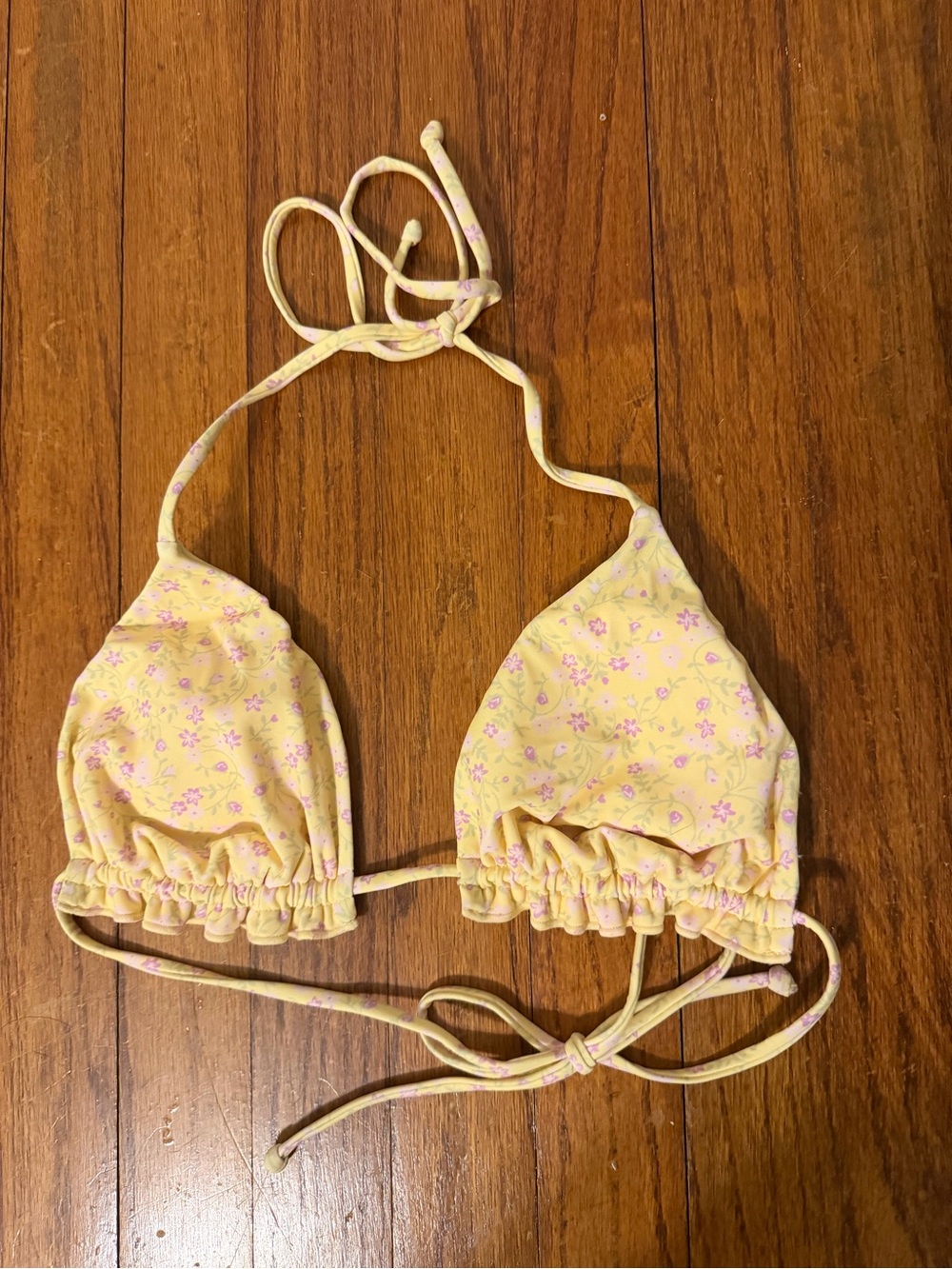 PacSun Eco Yellow Rita Ruffle Triangle Bikini - Picture 6 of 7